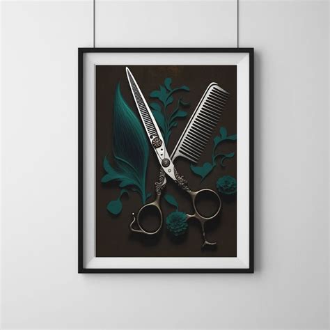 Hair Salon Shears Print Beauty Salon Poster Hair Dressing Scissors