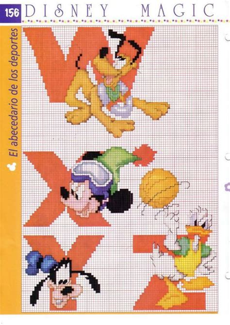 Luna s2 cross stich pattern. mickey abc | Cross stitch for kids, Cross stitch letters ...