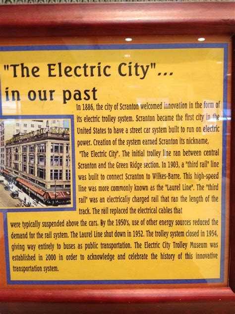 Scranton Pa Is Called Electric City In Homage To Its Electric Trolley