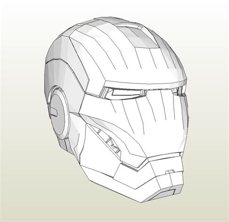 Iron Man Mark 85 Helmet Drawing Helmet