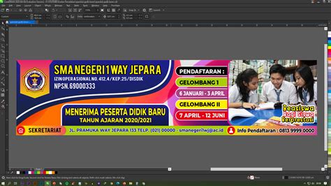 Download Desain Banner Spanduk Ppdb Keren Terbaru Sd Smp Sma Smk Corel Draw Cdr Kurasaurus