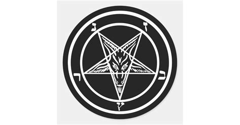 Satan Baphomet Classic Round Sticker Zazzle
