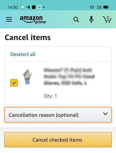 Canceling a Return Request on Amazon