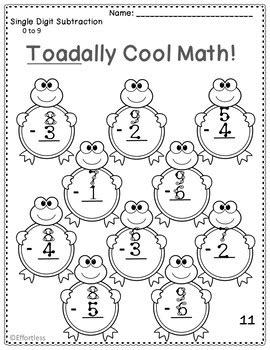 Other skip counting worksheets can be found through this skip counting index page. Touch Math Subtraction with Frog Theme: Single Digit ...