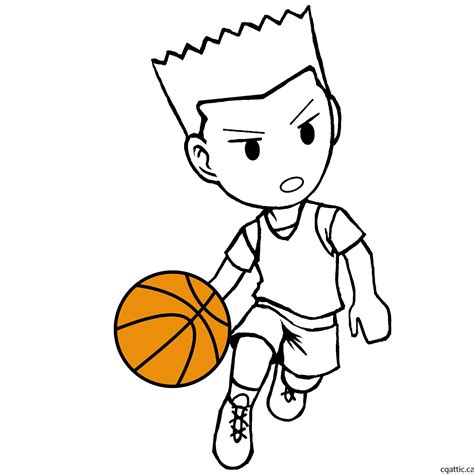 How To Draw A Basketball Player Dribbling