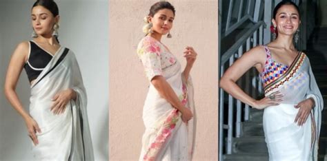 Alia Bhatt In Ivory Saree For Gbk Promotions 2018 South India Fashion