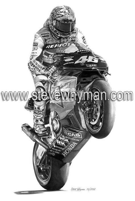 Valentino Rossi Repsol Honda Steve Whyman Motorcycle Art