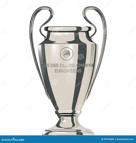 Uefa Champions League Cup Football Trophy Realistic Vector 3d Model