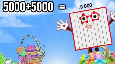 Numberblocks 1 10000 Adding Big Numbers And Counting Easter Challenge