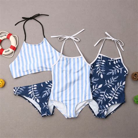 2019 New Summer Hot Mama Kids Baby Swimwear Romper Bodysuits Striped