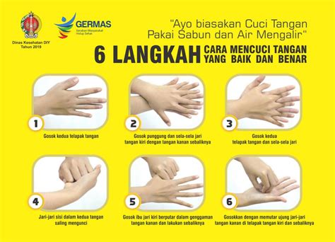 Jom belajar cara cuci tangan dengan betul. Detail Artikel | Dinas Kesehatan Daerah Istimewa Yogyakarta