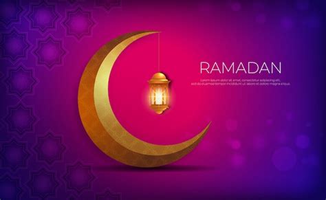 Premium Vector Ramadan Kareem Purple And Gold Background
