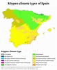 Geographical map of Spain: topography and physical features of Spain