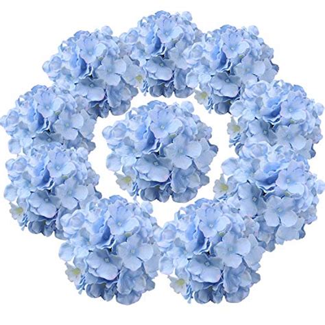 flojery silk hydrangea heads artificial flowers heads with stems for home wedding decor pack of