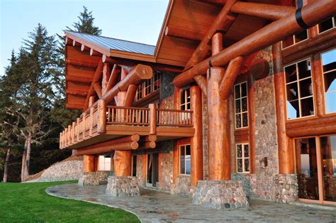 A Beautiful Log Home We Built In Gold Beach Or Preassembled Log