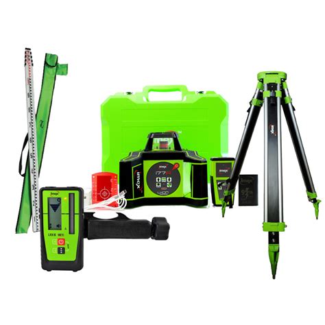 Imex 012 I66rx6 Kit I66r Rotating Laser Kit Tripod Staff And Detector