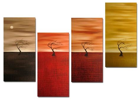 Dafen Oil Painting On Canvas Tree Set254 Set254 6600 Handmade