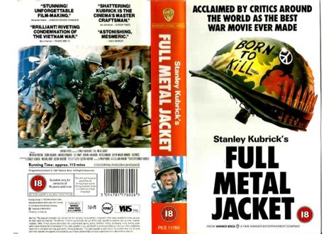Full Metal Jacket 1987 On Warner Home Video United Kingdom Vhs Videotape
