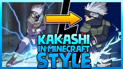 Anime Characters In Minecraft Style Drawing Kakashi Hatake V2 Youtube