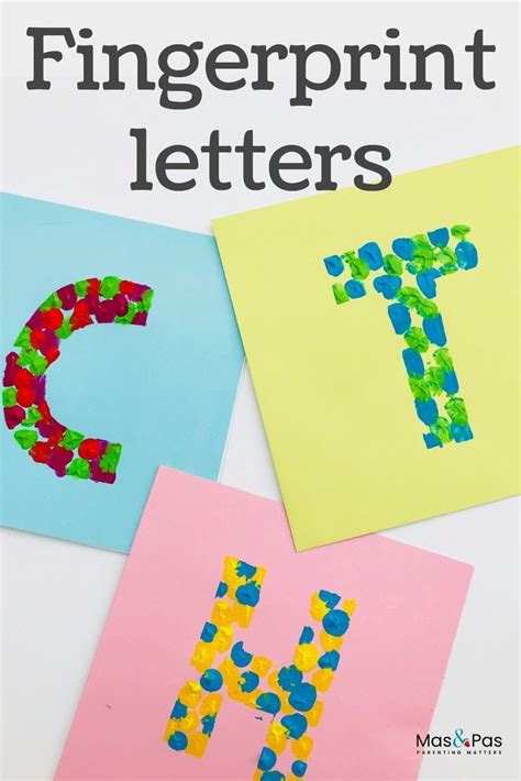 Fingerprint Letters Learning Crafts