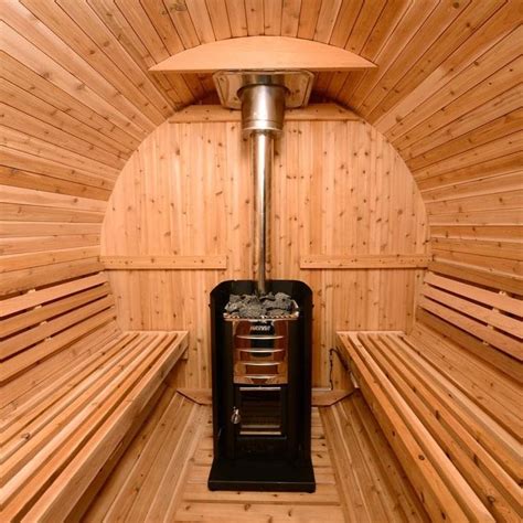 Almost Heaven Grandview 4 6 Person Customizable Canopy Barrel Sauna 7