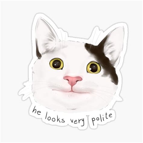 Polite Cat Stickers Redbubble