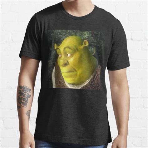 Shrek Expression Green Best Shrek Bored Meme T Shirt By Ziyadshopp