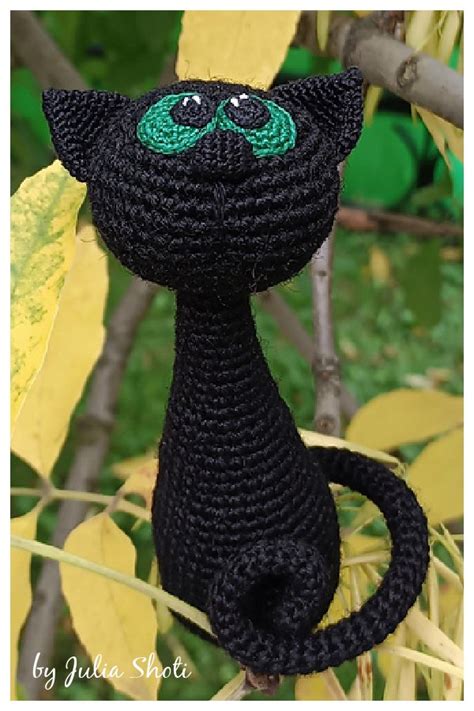 10 Amigurumi Halloween Black Cat Free Crochet Pattern Crochet Blanket