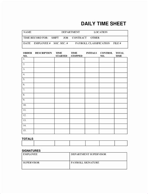 Excel Weekly Timesheet Template With Formulas