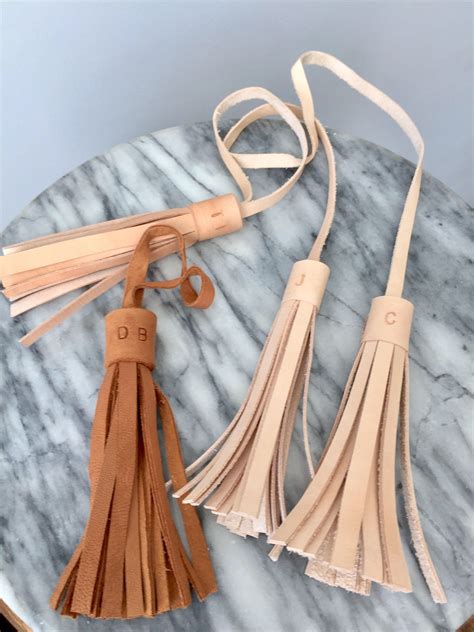 Monogrammable Leather Double Tassel Purse Accessory Etsy Leather