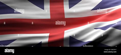 Uk Sign Symbol United Kingdom National Flag Waving Texture Background