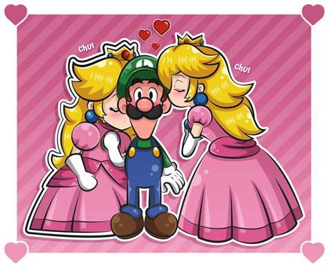 Commish Luigis Reward~ By Jechibi Kun Mario And Princess Peach