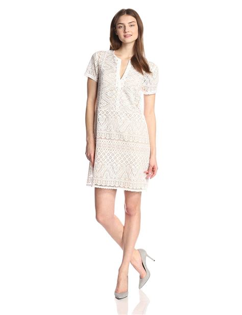 ellery short sleeve casual lace shift dress by bcbgmaxazria lace dress casual casual dresses