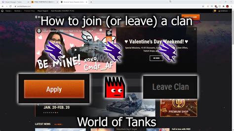 How To Join Or Leave A Clan In World Of Tanks YouTube