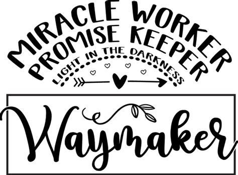 Way Maker Miracle Worker My God Vector T Shirt Design Svg Png Files