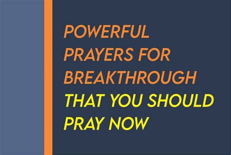 100 Dangerous Breakthrough Prayer Points With Scriptures