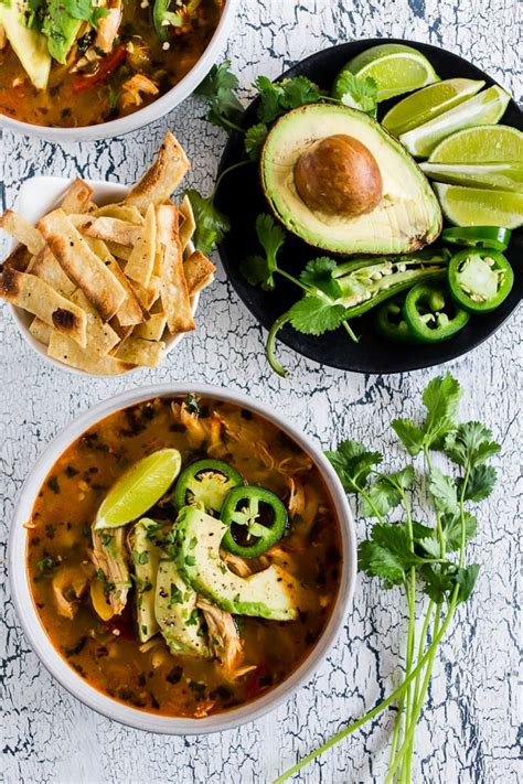 Stir together and sauté for 6 minutes, or until bell pepper is tender. Chicken Avocado Cilantro Lime Soup | Nutmeg Nanny