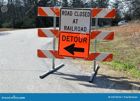 Detour Sign On American Road Royalty Free Stock Image Cartoondealer
