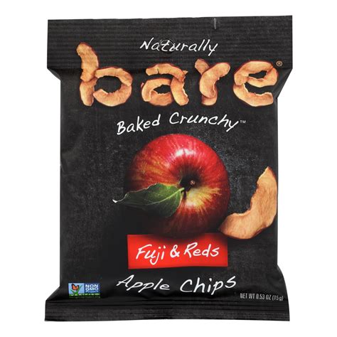 Bare Fruit All Natural Crunchy Apple Chips Fuji Red Case Of 24