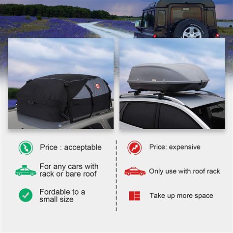 Car Roof Bag Cargo Carrier 20 Cubic Feet Waterproof Rooftop Luggage