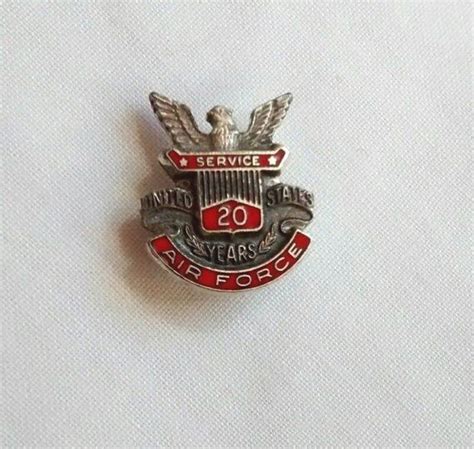 Us Air Force Sterling Silver 20 Year Service Lapel Pin Usaf Etsy Lapel Pins Us Air Force