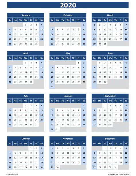 Make free printable calendars in pdf format for 2021, 2022 and more. 2020 Calendar - Calendar Inspiration Design