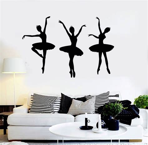 Vinyl Wall Decal Ballerina Ballet Dancers Dance Room Stickers Ig4072