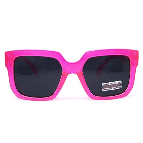 womens pink sunglasses fashion vintage eyeglasses large oversized bold thick frame pink 7385