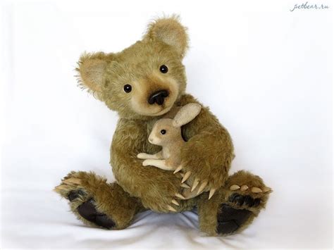 Bear With Hare By Maria Strigun Handmade Teddy Bears Bar Mohair
