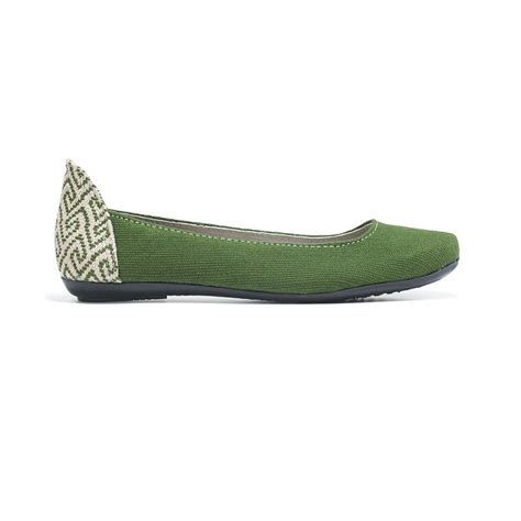 Gaby In Kelly Green Spiral Handmade Ballet Flats Flat Shoes Women Funky Shoes