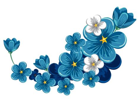 Arquivo Png De Quadro Azul Floral Png All