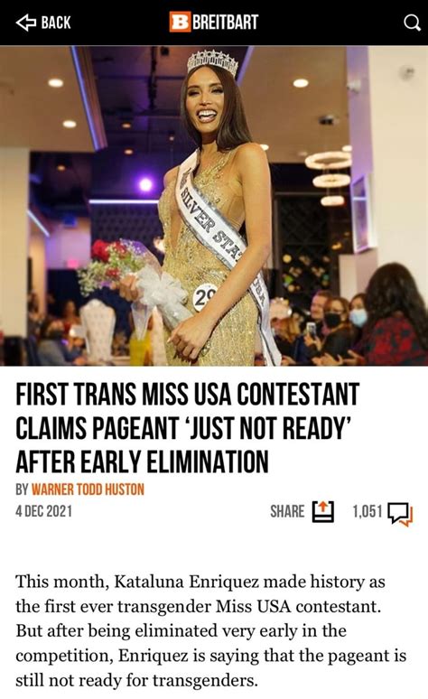 Back Breitbart First Trans Miss Usa Contestant Claims Pageant Just Not