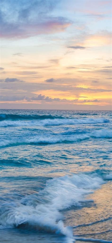 1125×2436 Ocean Waves At Sunset Iphone Xsiphone 10iphone X Hd 4k In