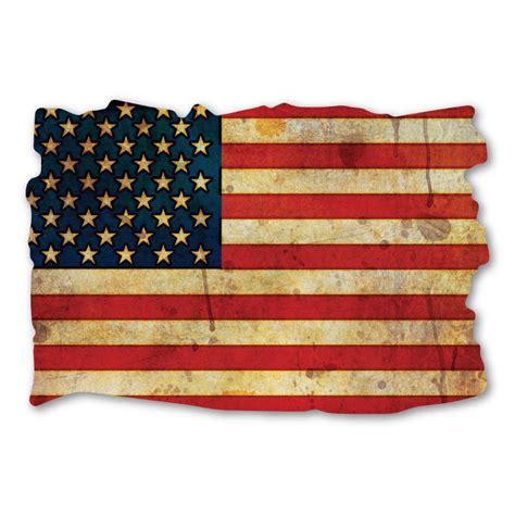 United States Of America American Flag Rustic Magnet At Sticker Shoppe